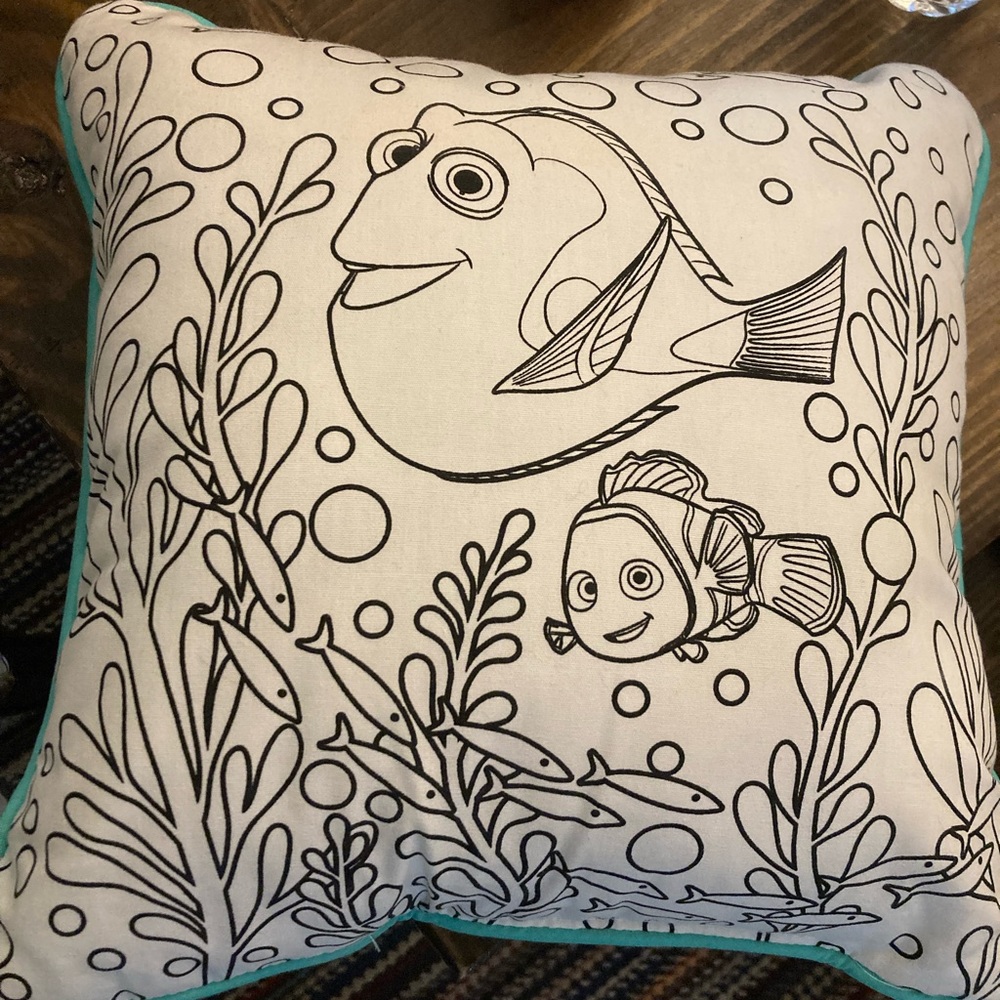 Color me Dory pillow!! Brand new. Small mark on back of pillow.